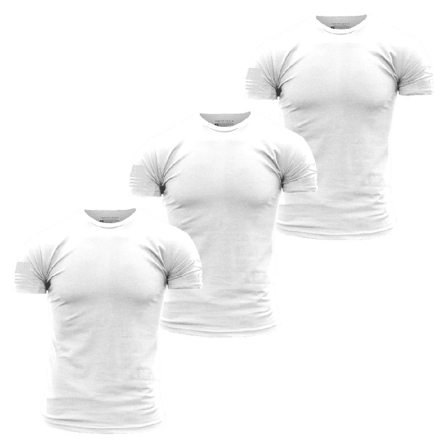 3-Pack White Basic Tees for Everyday Wear