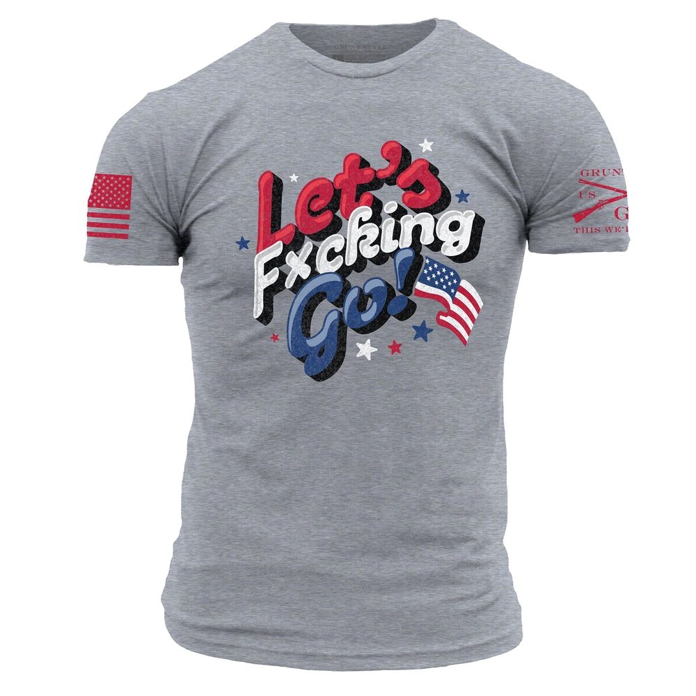 Dark Heather Gray Let's Go Graphic Tee